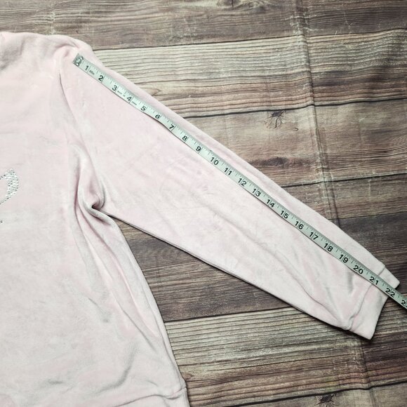 Juicy Couture Pink Rhinestone Velvet Fleece Pajamas - Picture 5 of 16